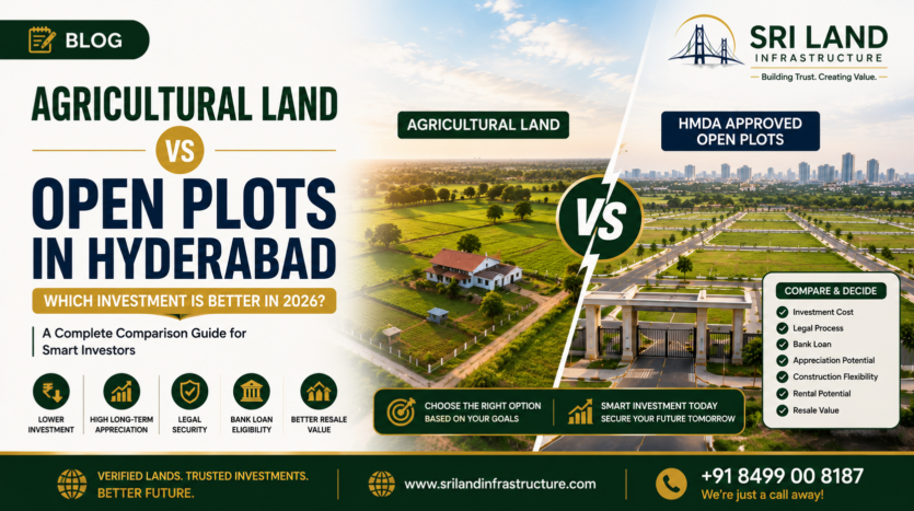 Agricultural Land vs Open Plots Hyderabad
